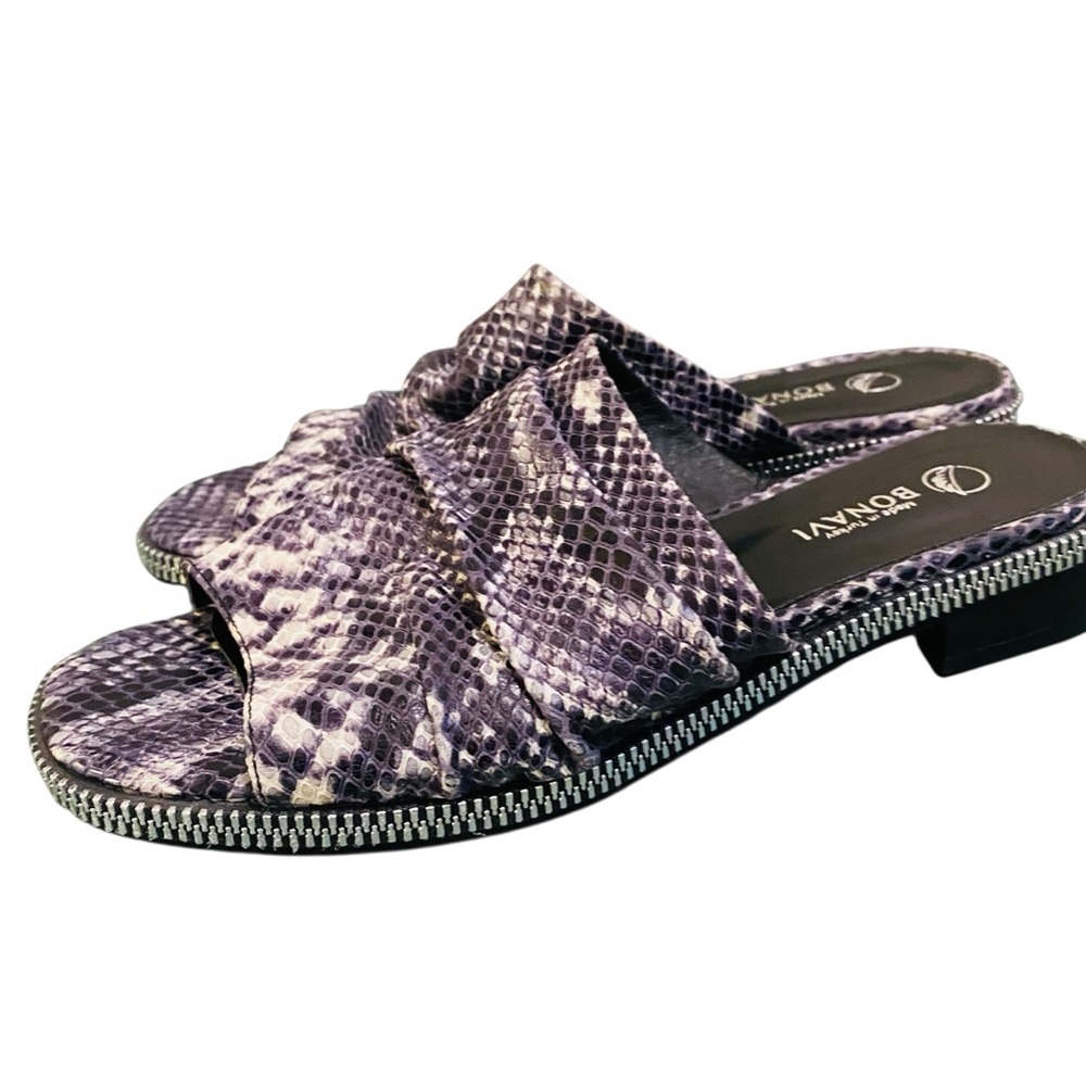 Bonavi Jade Slide Leather Camo Sandals Euro 39 - Picture 2 of 9